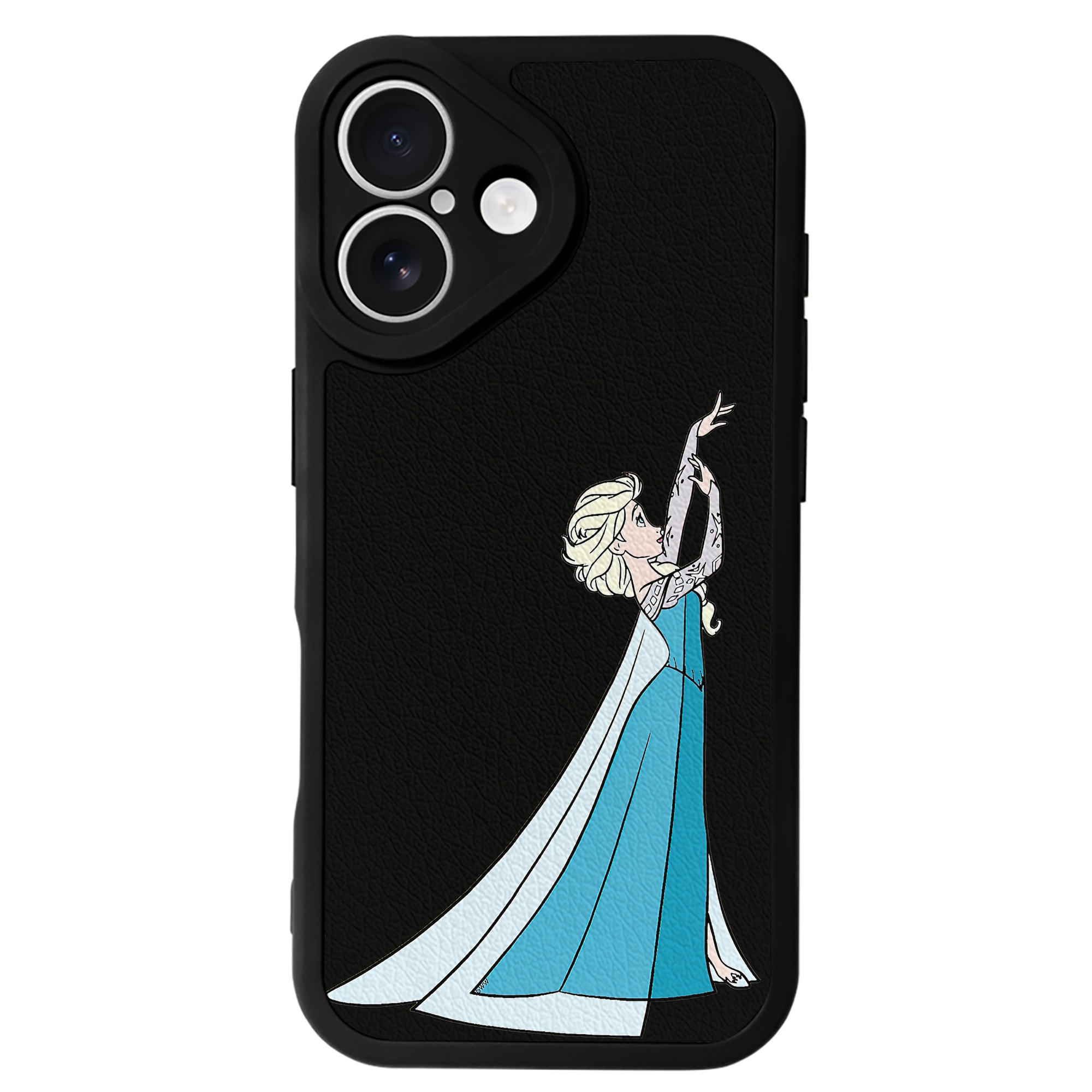 （画像用） アナと雪の女王 アンナ エルサ Frozen Anna Elsa 【iPhone 16シリーズ対応】シリコンスマホケース（レザー調） 材質：シリコン